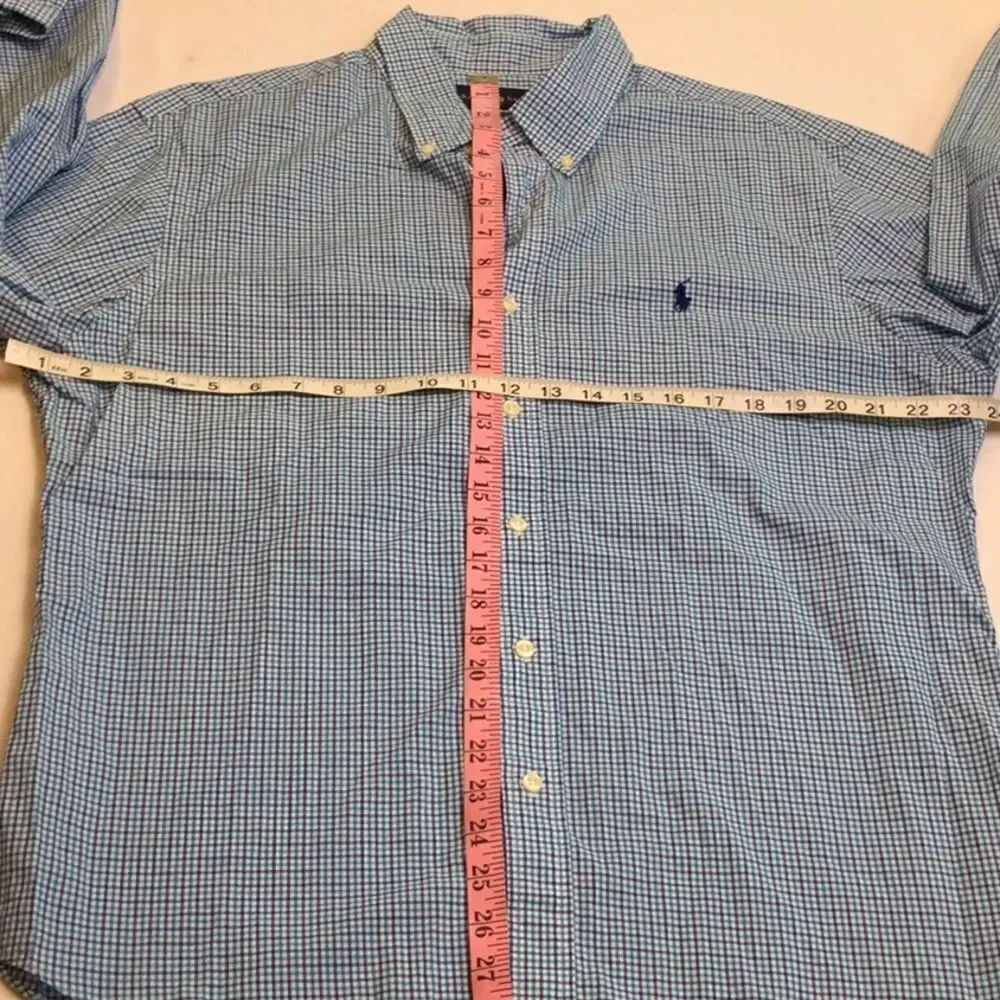 Ralph Lauren Polo Slim‎ Fit Plaid Oxford Shirt XL